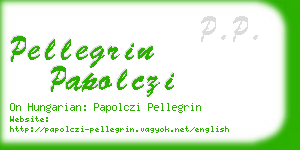 pellegrin papolczi business card